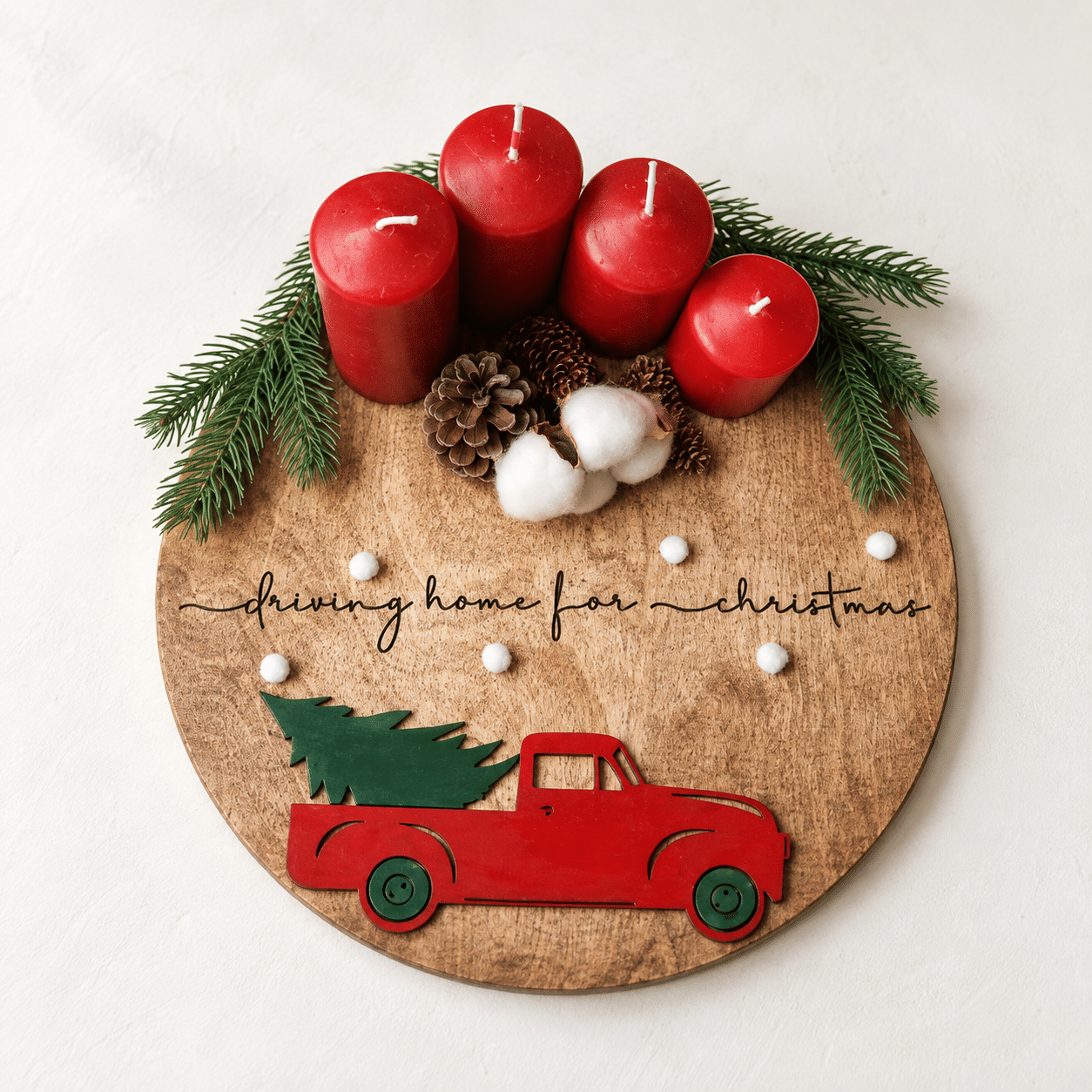 Adventski vijenac CAR  - Crvena boja