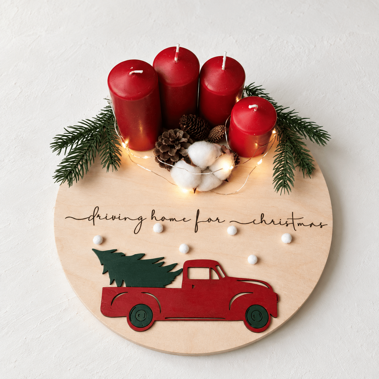 Adventski vijenac CAR  - Crvena boja