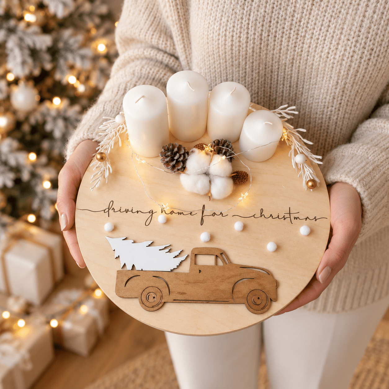 Adventski vijenac CAR - Zlatna boja