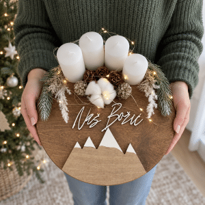 Adventski vijenac NORDIC Hrast