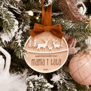 Kuglica za bor BAMBI – Mama & tata