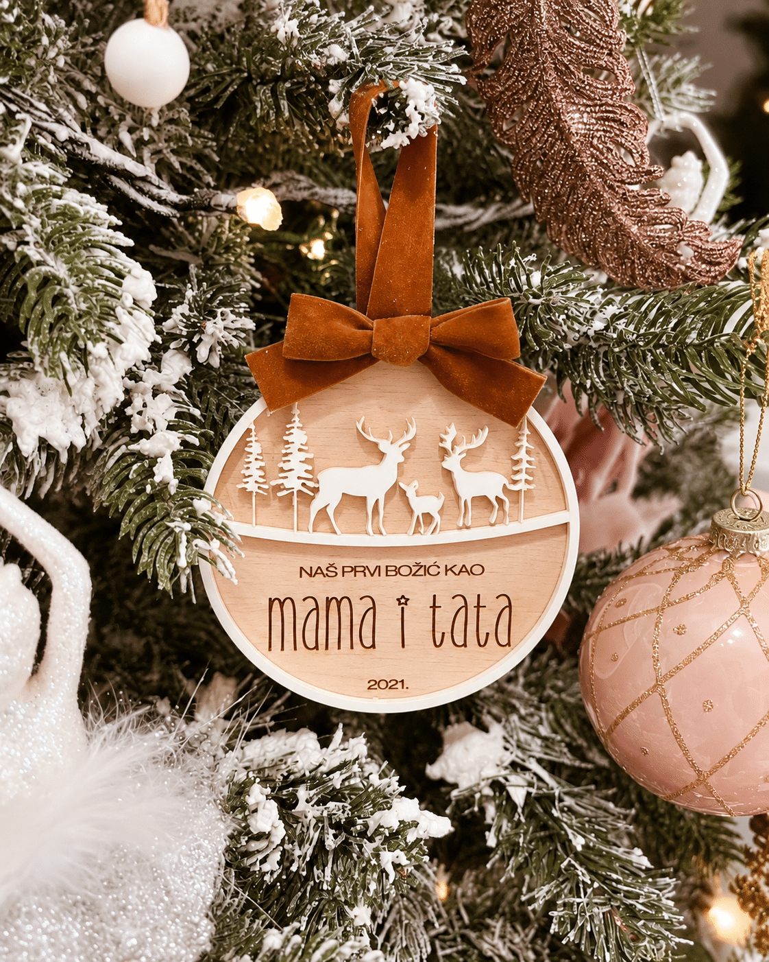 Kuglica za bor KOOGLICA BAMBI - Mama & tata
