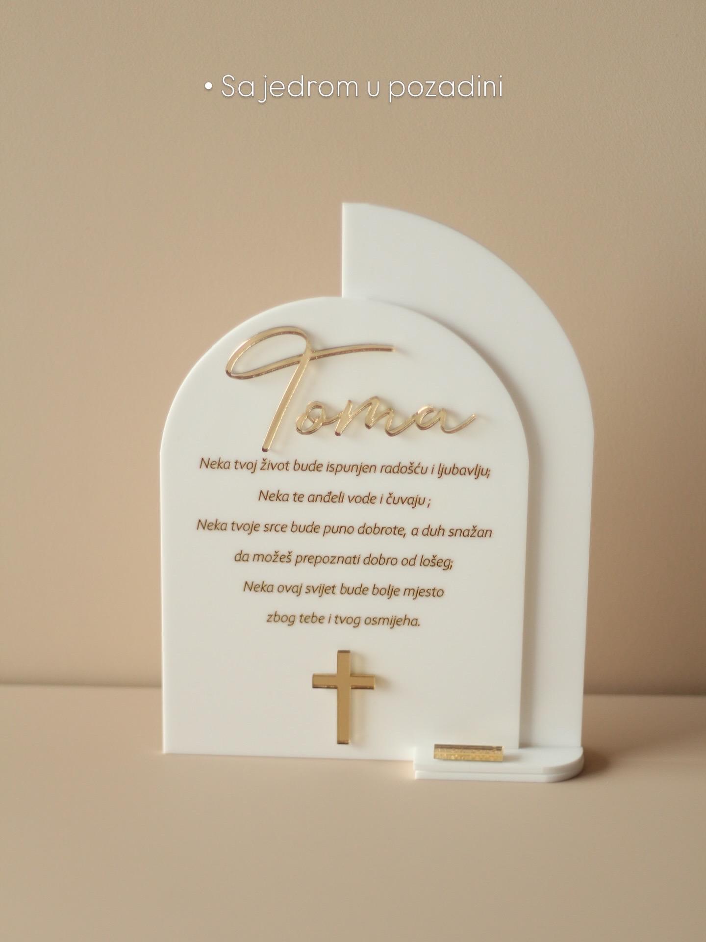 Poklon za krštenje, pričest, krizmu - BLAGOSLOV OD PLEKSIGLASA