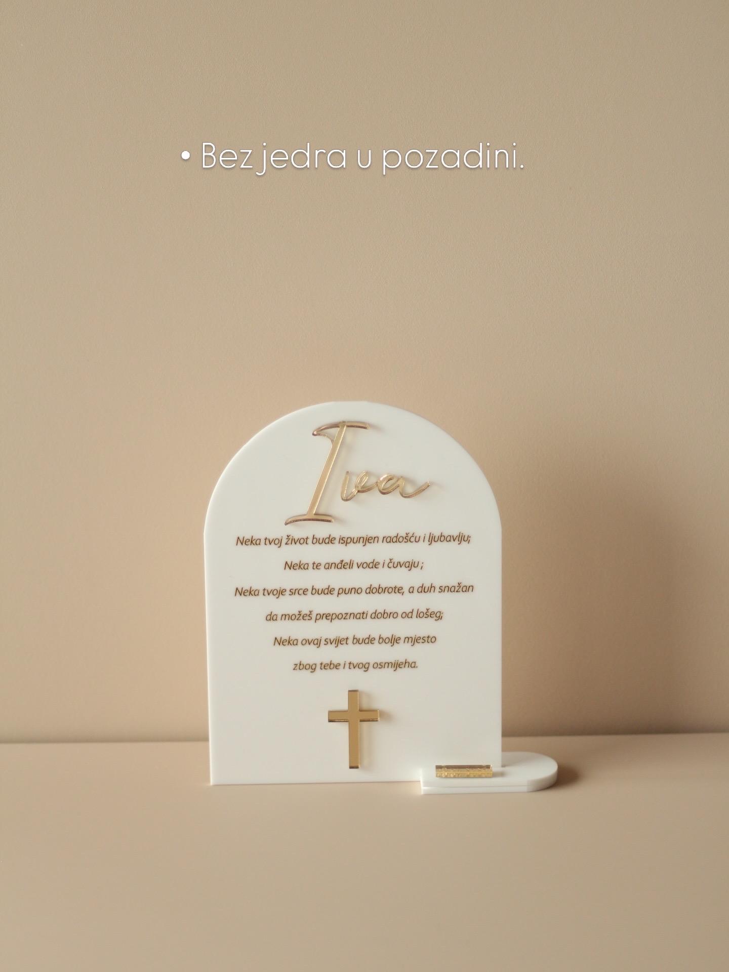 Poklon za krštenje, pričest, krizmu - BLAGOSLOV OD PLEKSIGLASA