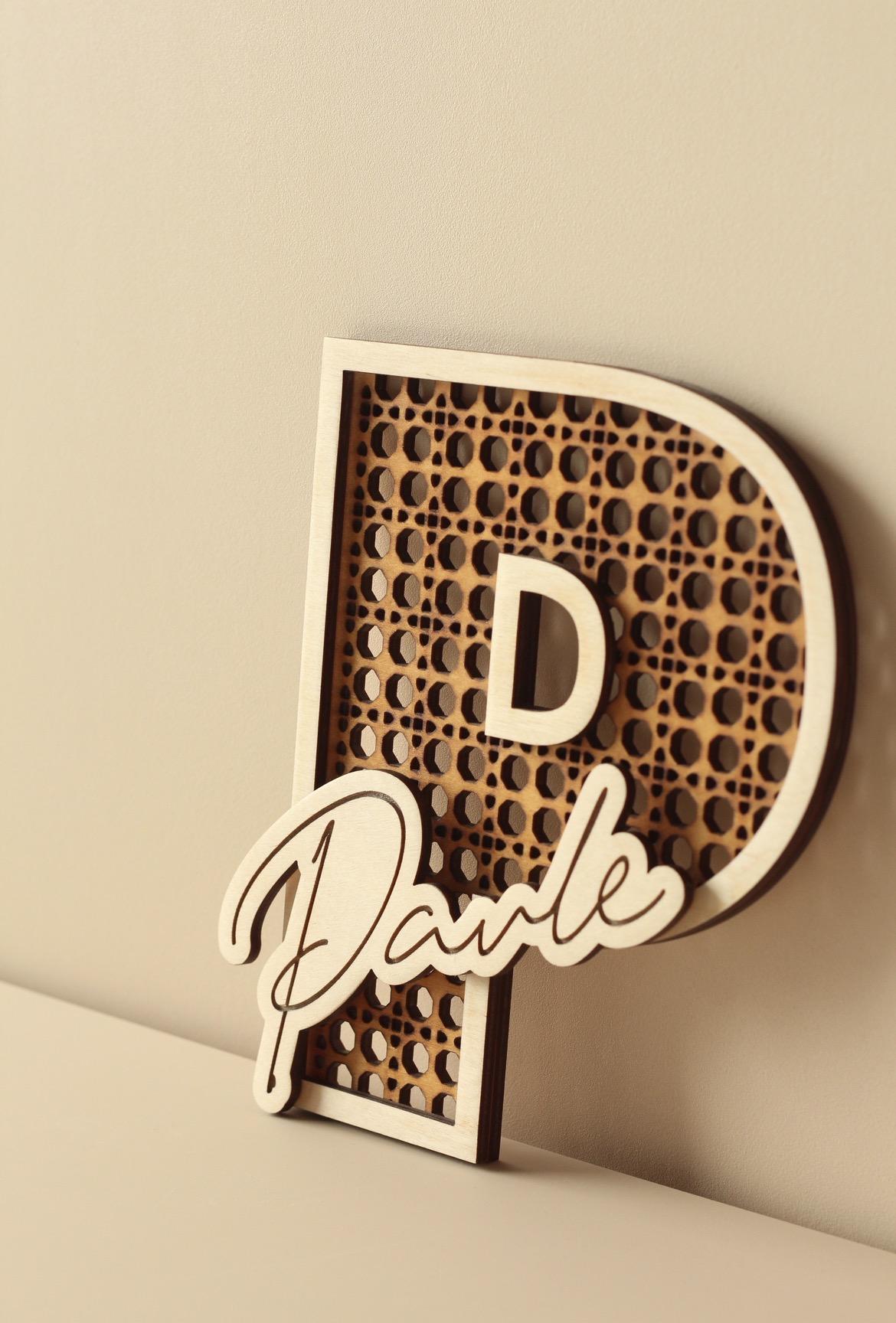 Drveni dekor - RATAN SLOVO